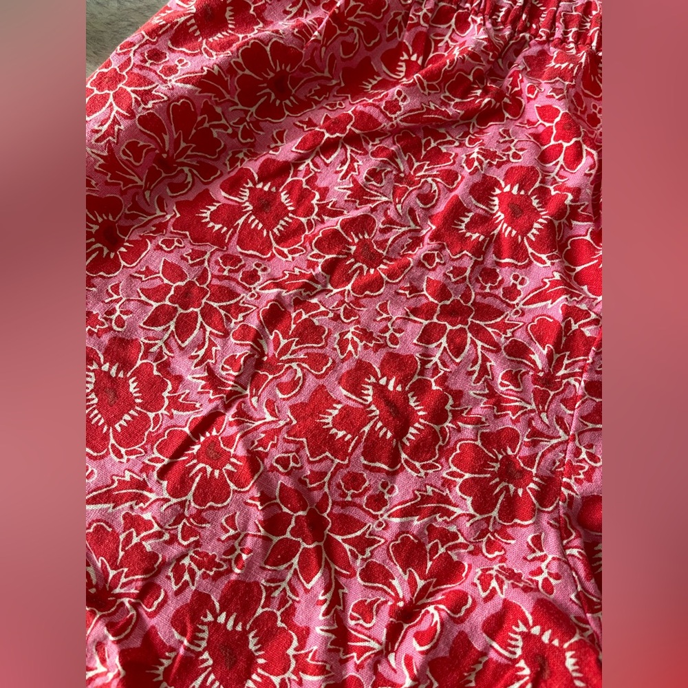 J. Crew Pink and Red Floral High Waist Shorts - Picture 3 of 5